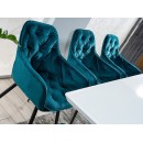 Стул SIGNAL CHERRY Velvet Bluvel 85 бирюзовый/черный